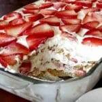 STRAWBERRY CREAM CHEESE ICEBOX CAKE
