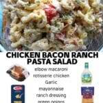 Chicken Bacon Ranch Pasta Salad