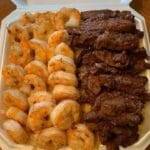 CAJUN SHRIMP AND STEAK ALFREDO PASTA