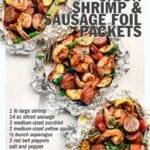 Cajun Shrimp and Sausage Foil Packets