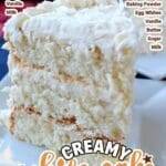 Creamy White Cake with Buttercream Frosting