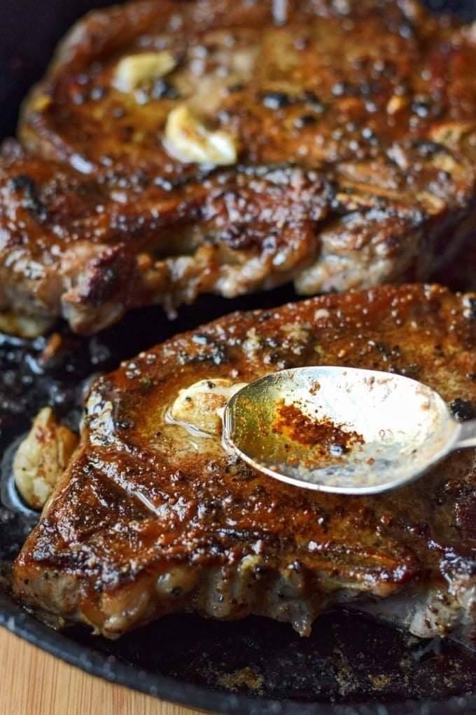 Pan Seared Ribeye With Garlic Butter Easy Recipes 