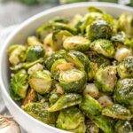 GARLIC BUTTER ROASTED BRUSSEL SPROUTS