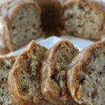 Apple Pecan Cake with Caramel Glaze