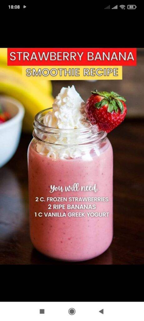 strawberry banana smoothie
