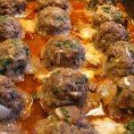 Baked Mozzarella Stuffed Meatballs