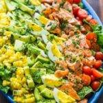 Easy Chicken Cobb Salad with the Best Homemade Cobb Salad Dressing!!!!