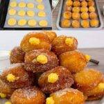 Mini Pastry Cream Filled Brioche Donuts