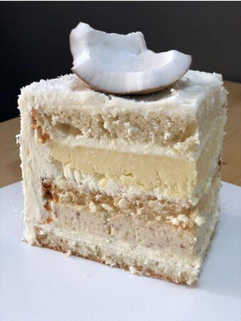 White Almond Wedding Cake