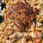 Chicken and shrimp pasta