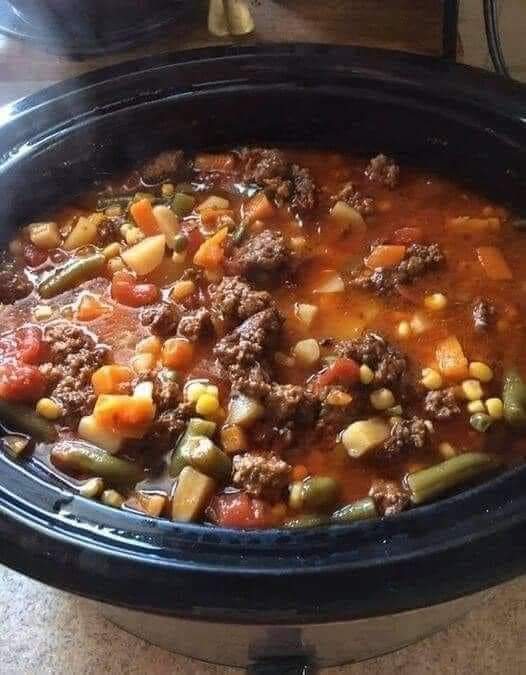 Hearty Crock Pot Cowboy Soup