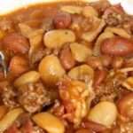 Hearty Slow Cooker Three Bean and Beef Casserole