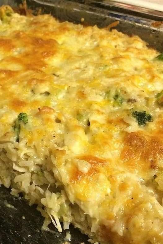 Broccoli, rice, cheese & chicken casserole
