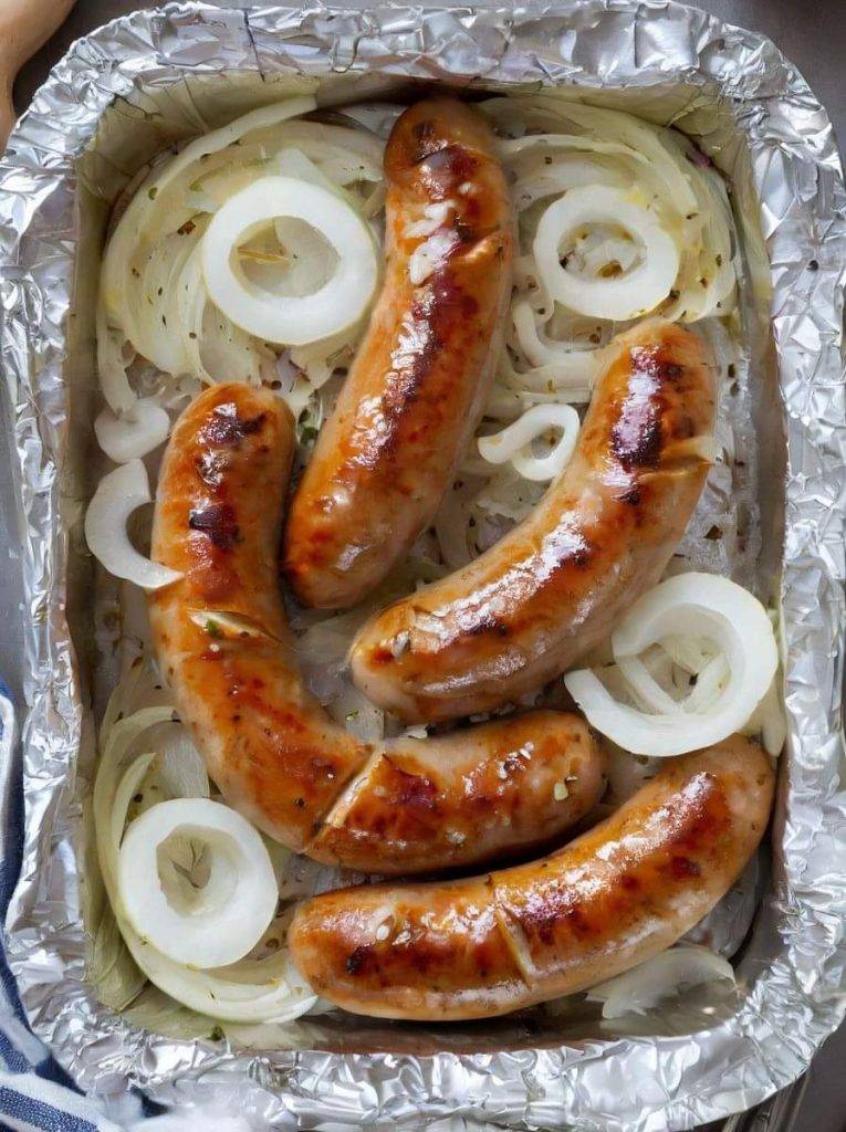 Never cooked these brats this way before, but such a winning recipe!